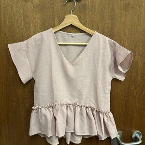 Shein Light Pink Flowy Top - Size M